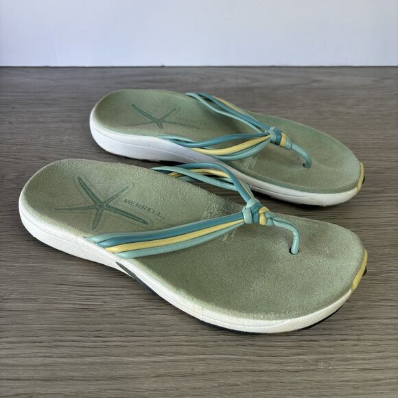 Merrell Shoes - Merrell Kai Women's Turquoise Themed Knot Multi-Strap Thong sandals, Size 6